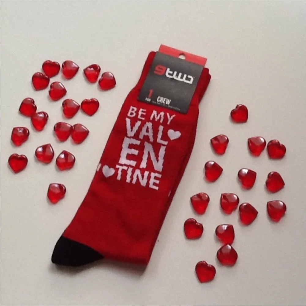 Be My Valentine Red Crew Socks Size 7-12 NWT‎